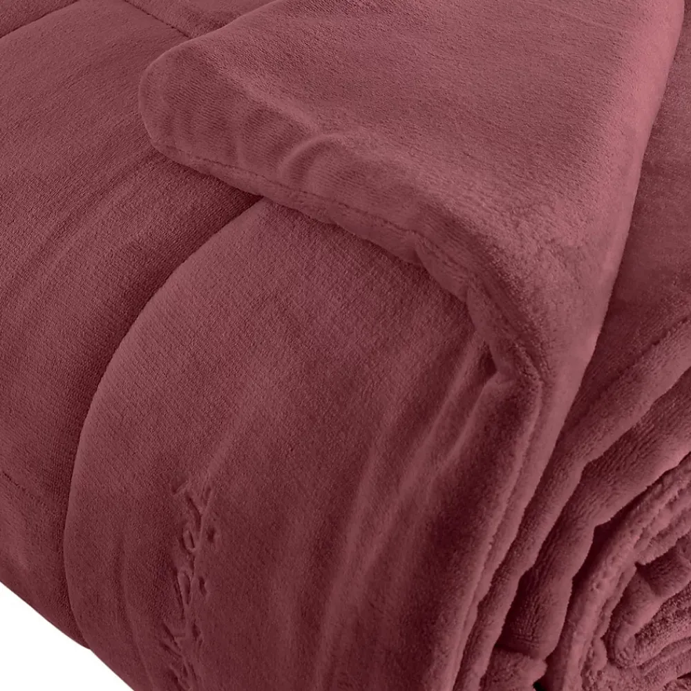 Sensei Maison Couvre lit matelassé "tout doux" épais et chaud Terre Brulée 260x240 cm NISEKO* Boutis, Couvre-Lit, Édredon
