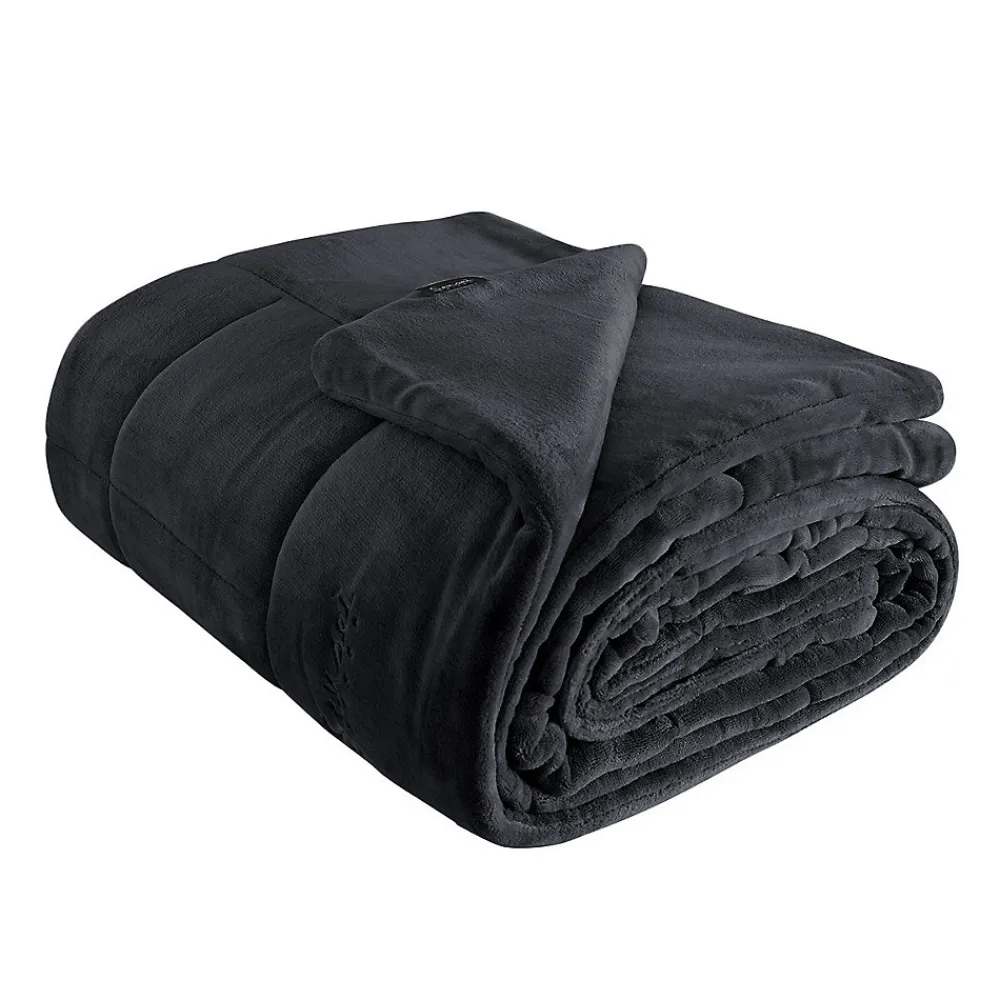 Couvre lit matelassé "tout doux" épais et chaud Anthracite 260x240 cm NISEKO>Sensei Maison Best