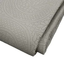 Couvre lit 2p mat.+2 hc 60x60 220 x 240 cm microfibre unie romane Gris><noscript><img width=