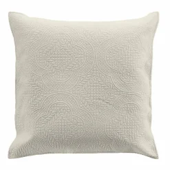 Couvre lit 2p mat.+2 hc 60x60 220 x 240 cm microfibre unie romane Naturel><noscript><img width=