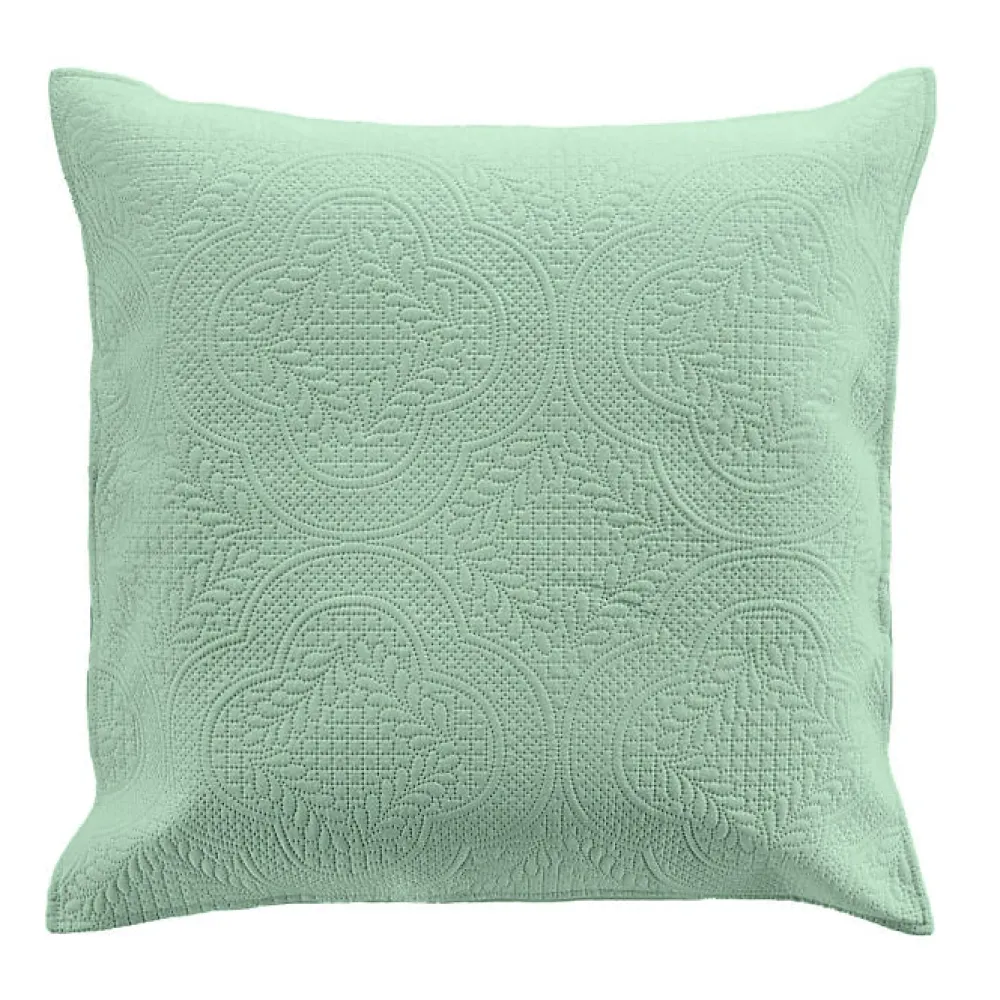 Douceur D'Intérieur Couvre lit 2p mat.+2 hc 60x60 220 x 240 cm microfibre unie romane Sauge* Boutis, Couvre-Lit, Édredon