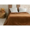 Couvre lit velours gaufré - 240x260cm - Marron>Linder Outlet