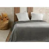 Linder Couvre lit velours gaufré - 180x240cm - Gris* Boutis, Couvre-Lit, Édredon