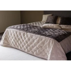 Vent Du Sud Couvre lit velours matelassé surpiqué "Gipsy" toutes dimensions - Gipsy Pourpre - 240 x 260 cm pour lit "King Size"* Boutis, Couvre-Lit, Édredon
