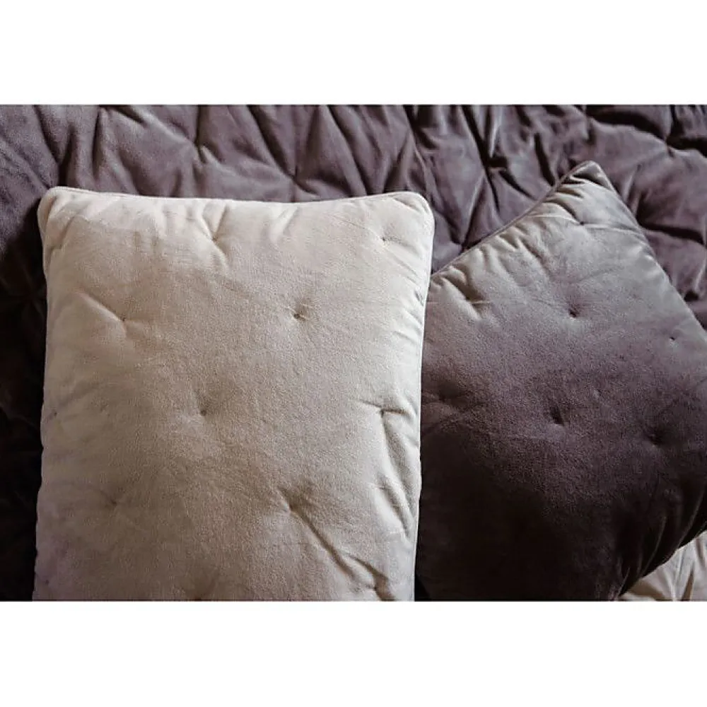Vent Du Sud Couvre lit velours matelassé surpiqué "Gipsy" toutes dimensions - Gipsy Camel - 240 x 260 cm pour lit "King Size"* Boutis, Couvre-Lit, Édredon