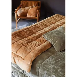 Vent Du Sud Couvre lit velours matelassé 