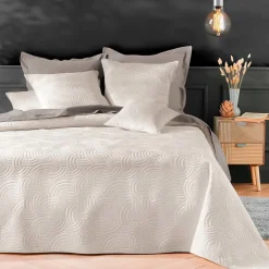 Couvre-lit 2 personnes matelassé 220x240 + 2 taies SOLANGE Naturel>Douceur D'Intérieur Best