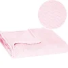 Couvre-lit - - Zigzag - 160 x 200 cm - Rose pastel - 100% polyester>Springos Online
