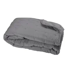 Couvre-Lit en microfibre matelassée (240x260 cm - Ardoise)* Boutis, Couvre-Lit, Édredon