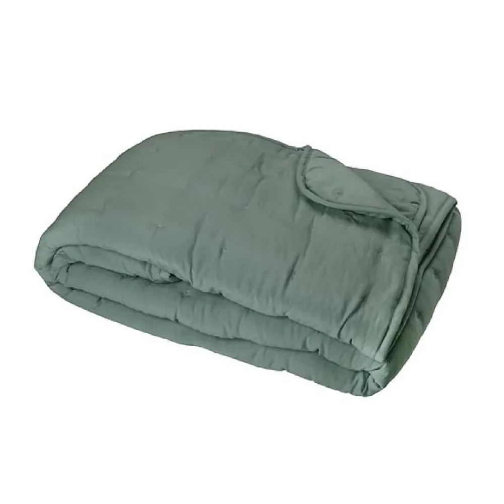 Couvre-Lit en microfibre matelassée (150x200 cm - Vert tilleul)* Boutis, Couvre-Lit, Édredon