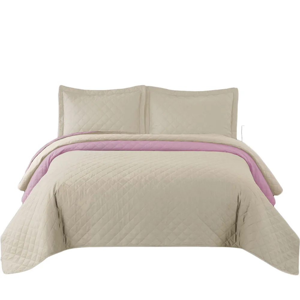 COUVRE-LIT INEZ 220X240 BEIGE PINK>Tutumi Outlet