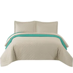 Tutumi COUVRE-LIT INEZ 200X220 BEIGE MINT* Boutis, Couvre-Lit, Édredon