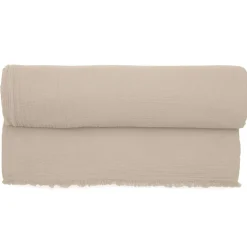 Couvre-lit 150x200 cm coton collection PAROS beige chanvre><noscript><img width=