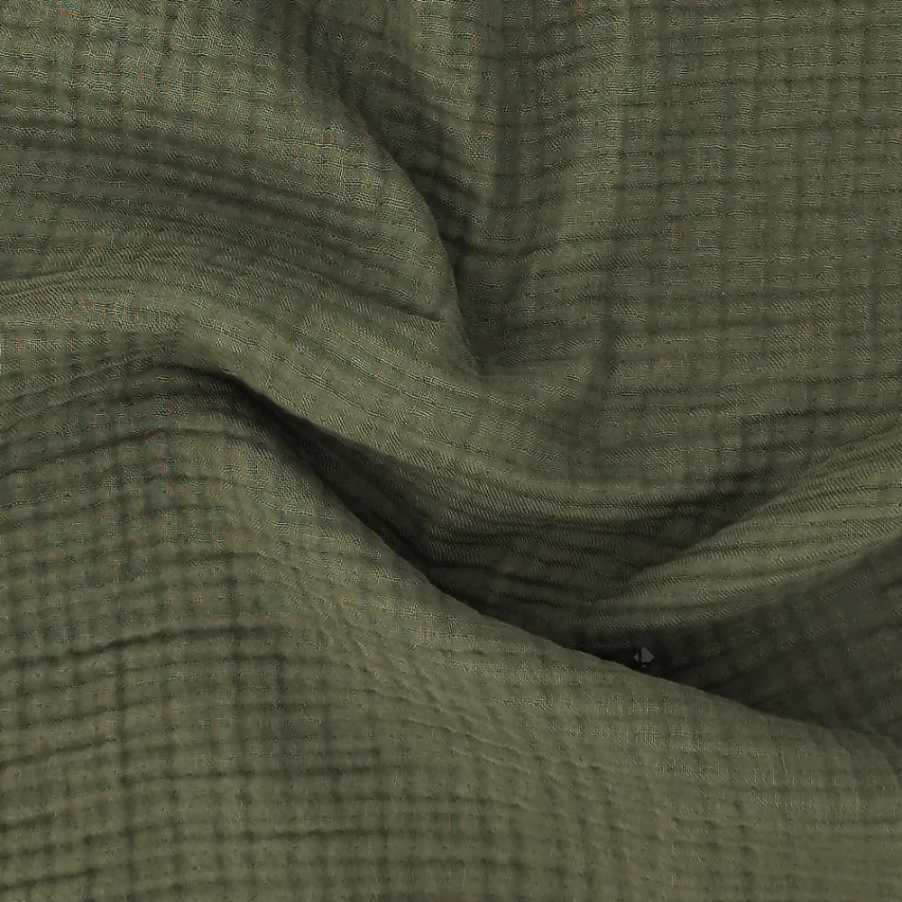 Couvre-lit 150x200 cm coton collection PAROS vert mousse>Linnea Online