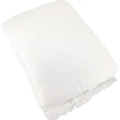 Linnea Couvre-lit 260x240 cm coton collection PAROS blanc neige* Boutis, Couvre-Lit, Édredon