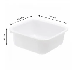 Gilac Cuvette alimentaire carrée emboitable 10 L - blanc* Seau, Bassine, Récipient De Ménage