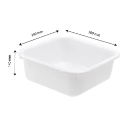 Gilac Cuvette alimentaire carrée emboitable 12 L - blanc* Seau, Bassine, Récipient De Ménage