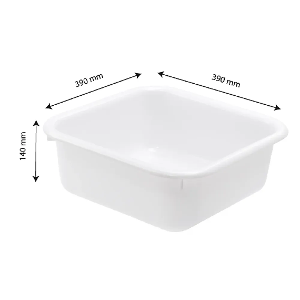 Gilac Cuvette alimentaire carrée emboitable 12 L - blanc* Seau, Bassine, Récipient De Ménage