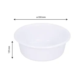 Gilac Cuvette alimentaire ronde emboitable 7,5 L - blanc* Seau, Bassine, Récipient De Ménage