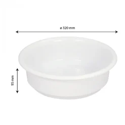Cuvette alimentaire ronde emboitable 4,5 L - blanc><noscript><img width=