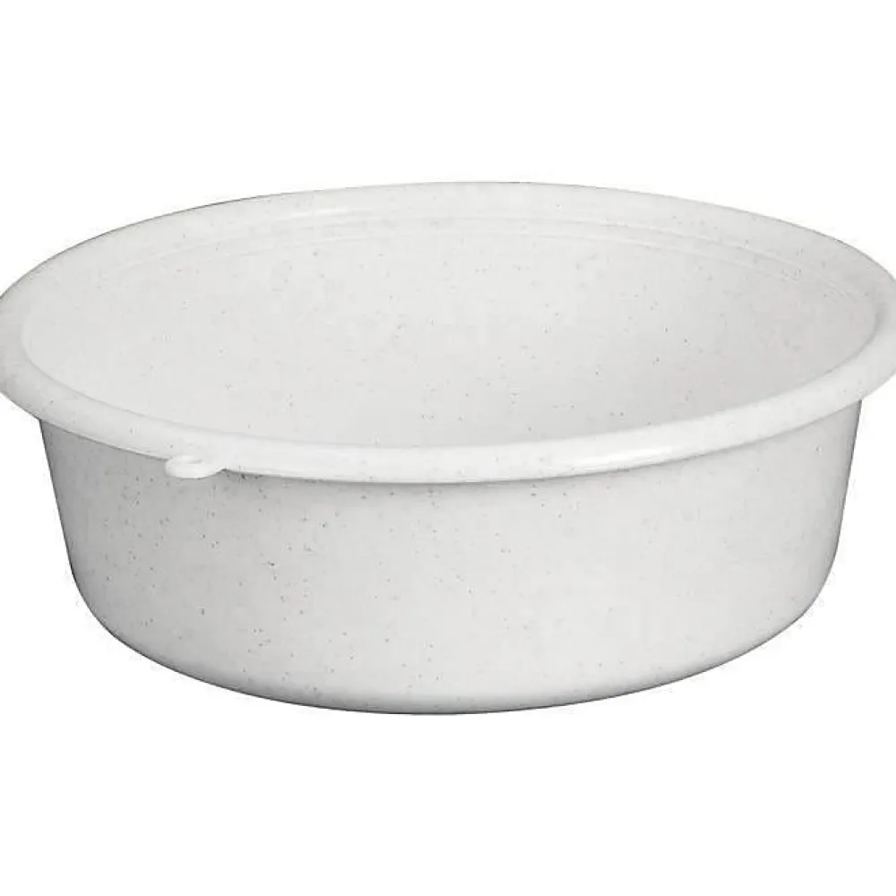 Cuvette ronde - D: 32 cm - H 11 cm - 5 L - gris moucheté>Aluminium Et Plastique