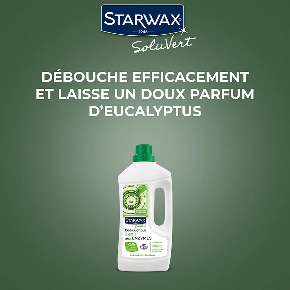 Déboucheur 3 en 1 aux enzymes SoluVert 1L>Starwax Hot