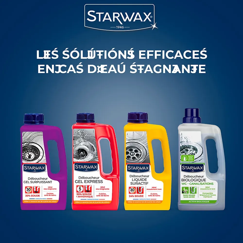 Starwax Déboucheur express canalisations 1L* Déboucheur
