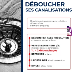 Starwax Déboucheur gel à la soude canalisations cuisine et salle de bains 1L* Déboucheur