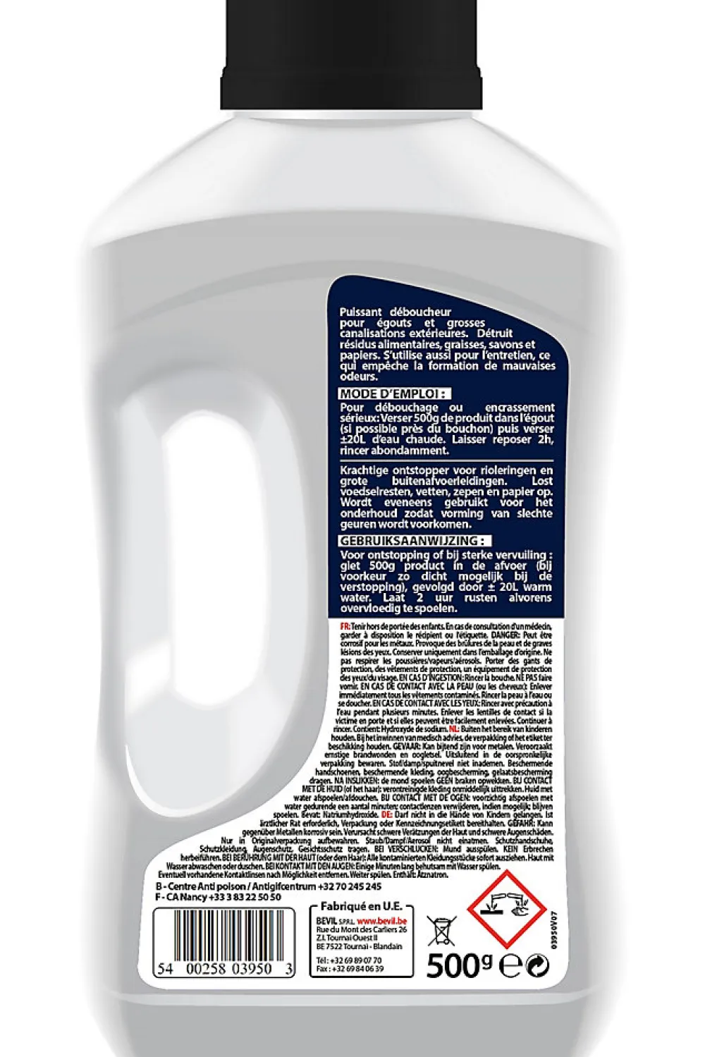 FULGURANT SANITAIRE Déboucheur égouts surpuissant Fulgurant 500g* Déboucheur