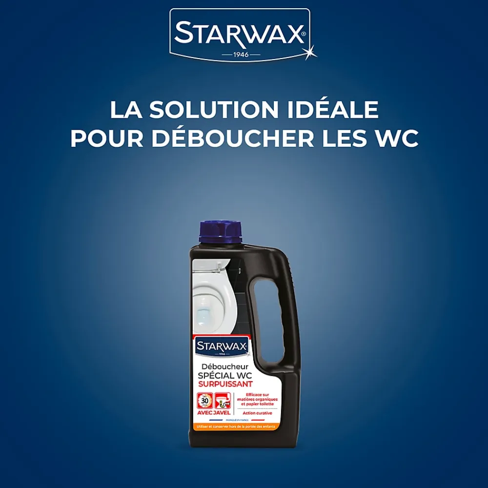 Starwax Déboucheur spécial WC avec javel 1L* Déboucheur