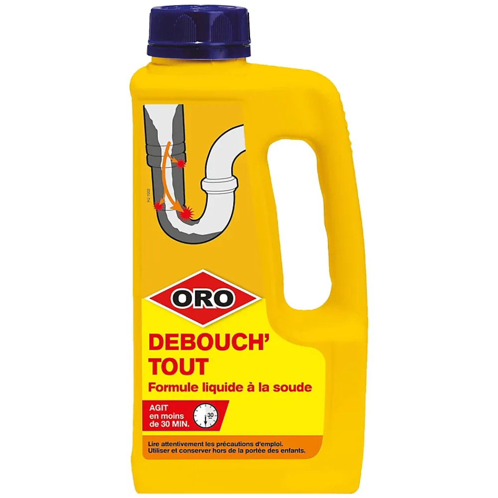 Débouch'tout Liquide à la soude 1L Oro* Déboucheur