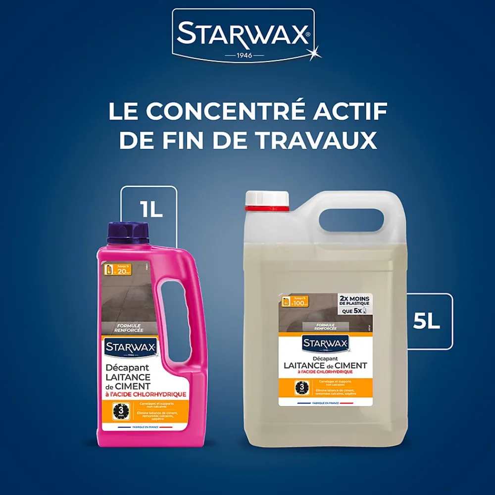 Starwax Décapant laitance de ciment carrelages 5L* Produits De Gros Lessivage