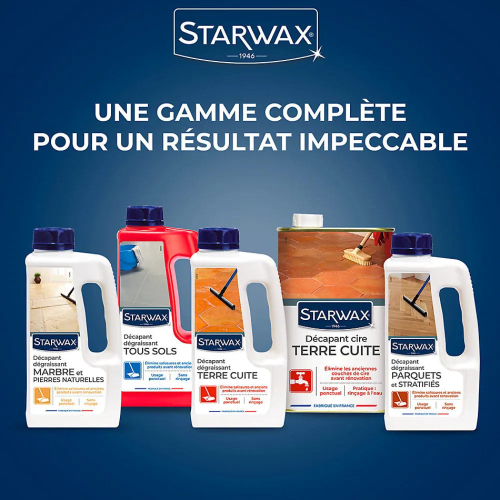 Décapant sans rinçage avant rénovation sols intérieurs 1L>Starwax