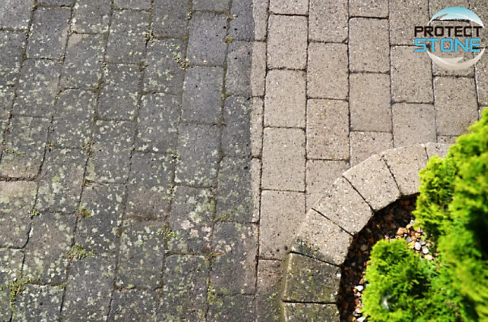 Décapant Voile de Ciment et mousse Nettoyant puissant pour Pierre Naturelle, Marbre, Carrelage, Béton Int/Ext 1L (20m²)>Protect stone Clearance