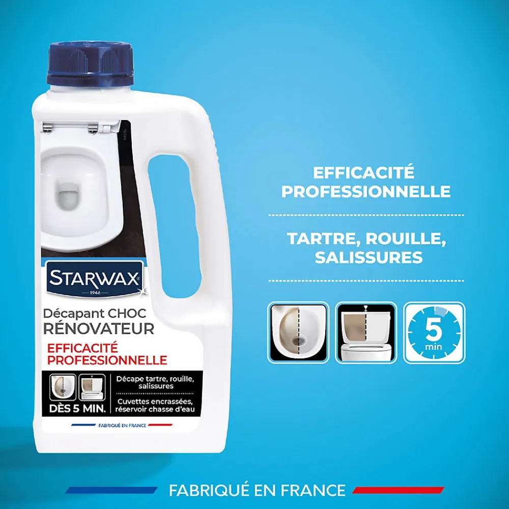 Décapant WC choc rénovateur 1L>Starwax Discount