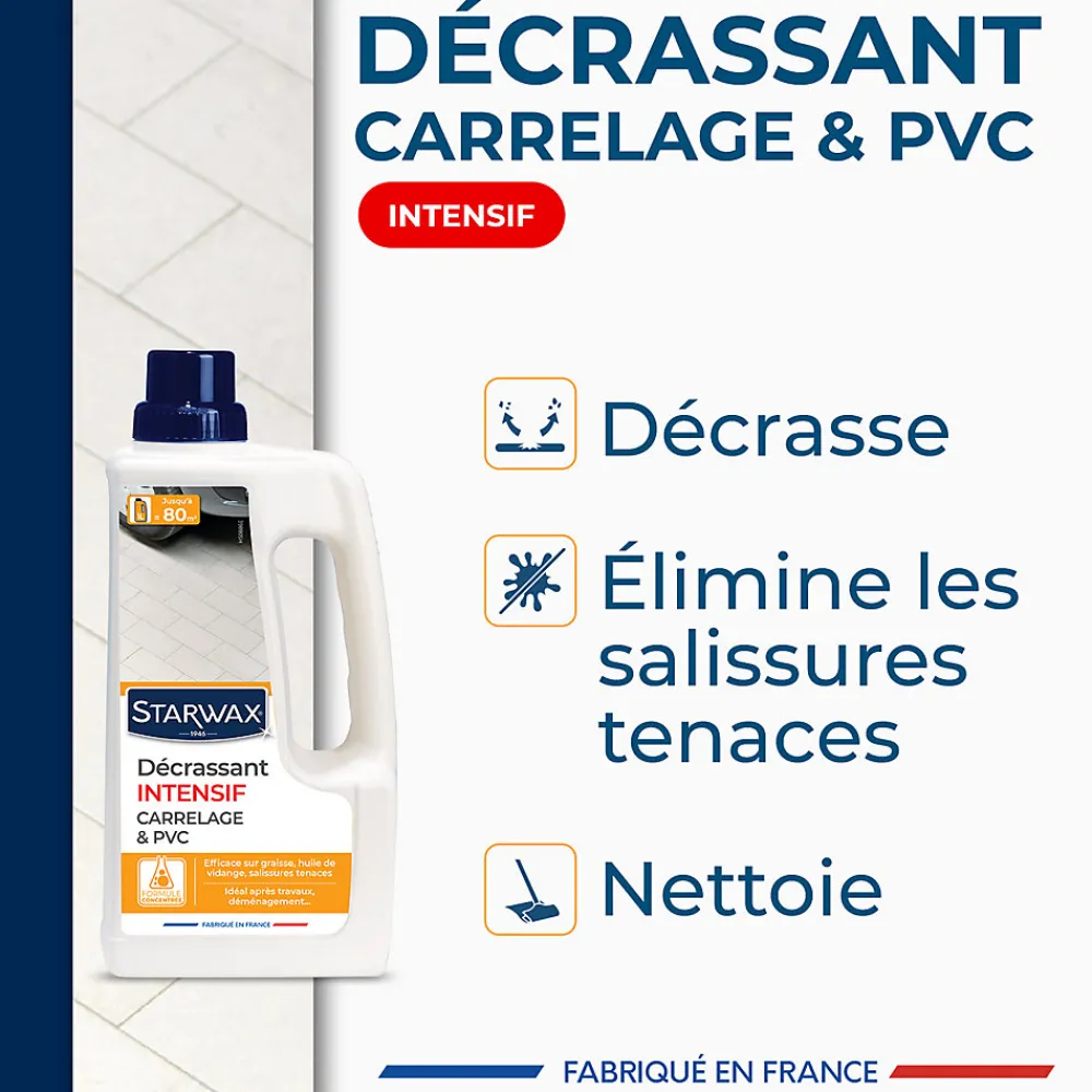 Décrassant intensif sols carrelés 1L>Starwax Online