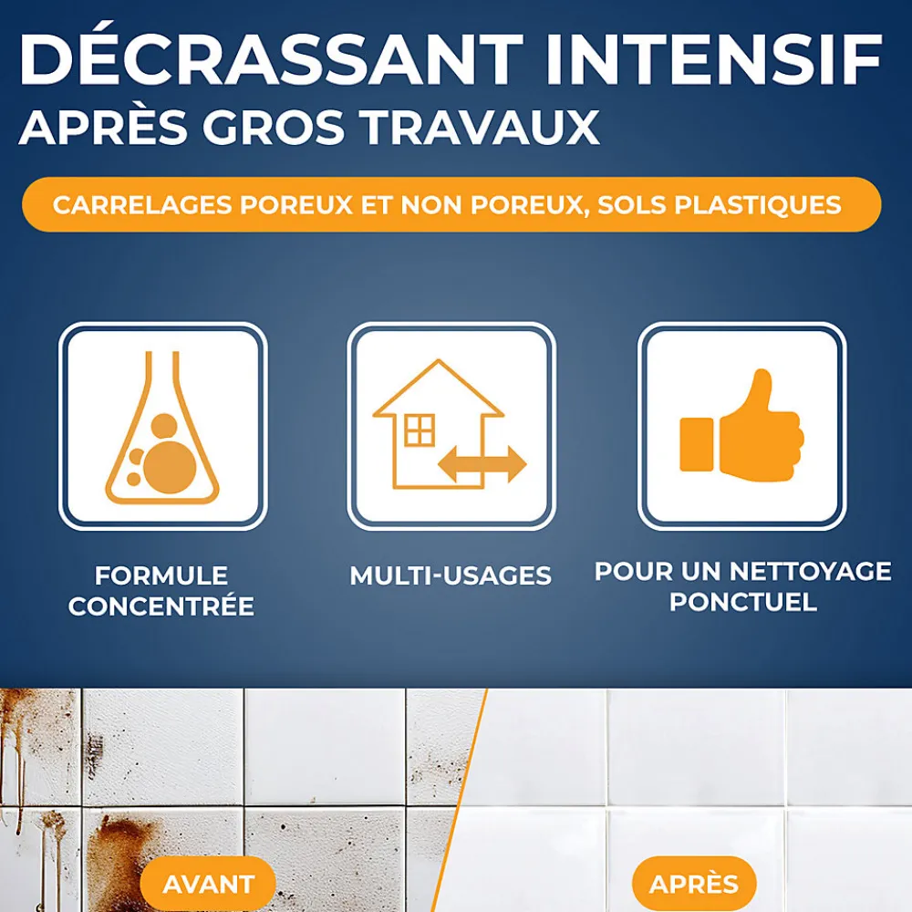Décrassant intensif sols carrelés 1L>Starwax Online