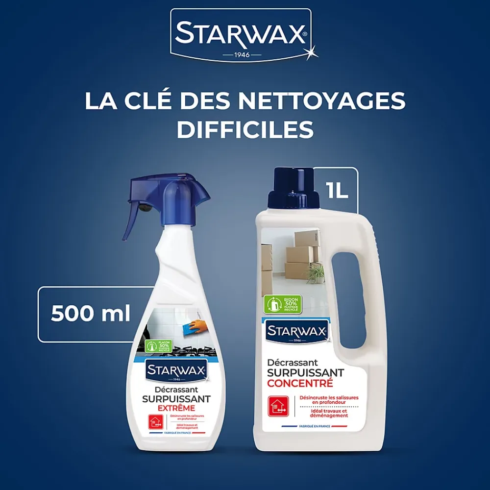 Starwax Décrassant surpuissant concentré de cuisine 1L* Nettoyant Pour Cuisine|Nettoyant Et Entretien Pour Sol