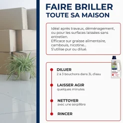 Starwax Décrassant surpuissant concentré de cuisine 1L* Nettoyant Pour Cuisine|Nettoyant Et Entretien Pour Sol