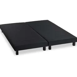 Rakenne Lot de 2 Sommiers tapissiers a lattes 180 x 200 cm - Bois massif noir + Pieds><noscript><img width=