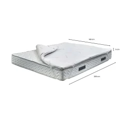 Talamo Italia Demolo surmatelas double, Surmatelas pour améliorer la posture, Surmatelas en mousse à mémoire de forme, 140x200xh5 cm* Surmatelas