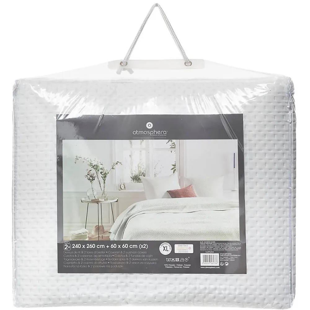 Atmosphera Créateur D'Intérieur Dessus de lit + 2 taies Dolce - ivoire 240x260 cm - Atmosphera* Boutis, Couvre-Lit, Édredon