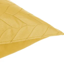 Atmosphera Créateur D'Intérieur Dessus de lit + 2 taies "Tressé" jaune moutarde - 260x240 cm - Atmosphera* Boutis, Couvre-Lit, Édredon