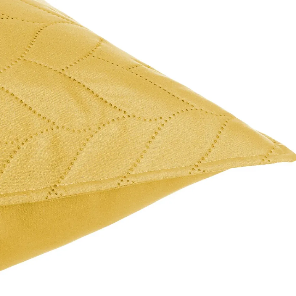 Atmosphera Créateur D'Intérieur Dessus de lit + 2 taies "Tressé" jaune moutarde - 260x240 cm - Atmosphera* Boutis, Couvre-Lit, Édredon