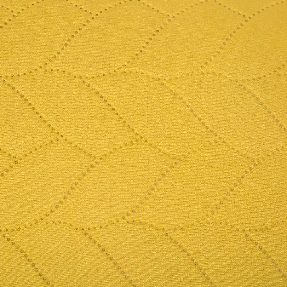 Atmosphera Créateur D'Intérieur Dessus de lit + 2 taies "Tressé" jaune moutarde - 260x240 cm - Atmosphera* Boutis, Couvre-Lit, Édredon