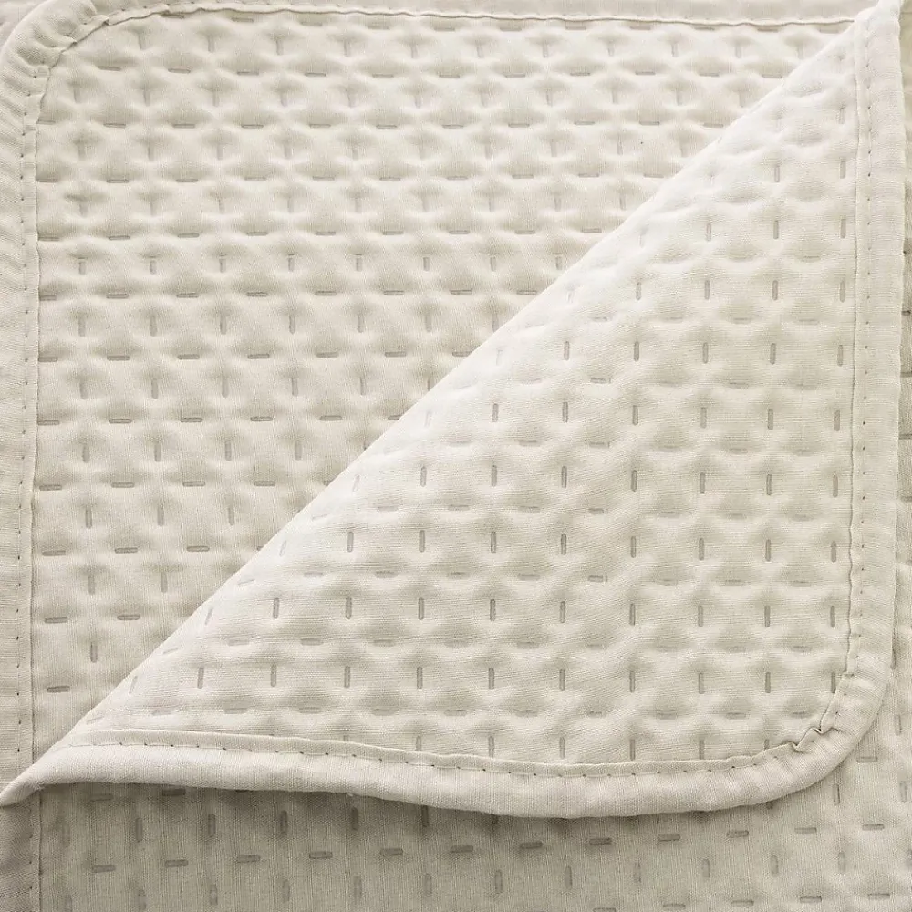 Atmosphera Créateur D'Intérieur Dessus de lit Dolce beige lin 260x240cm - Atmosphera* Boutis, Couvre-Lit, Édredon