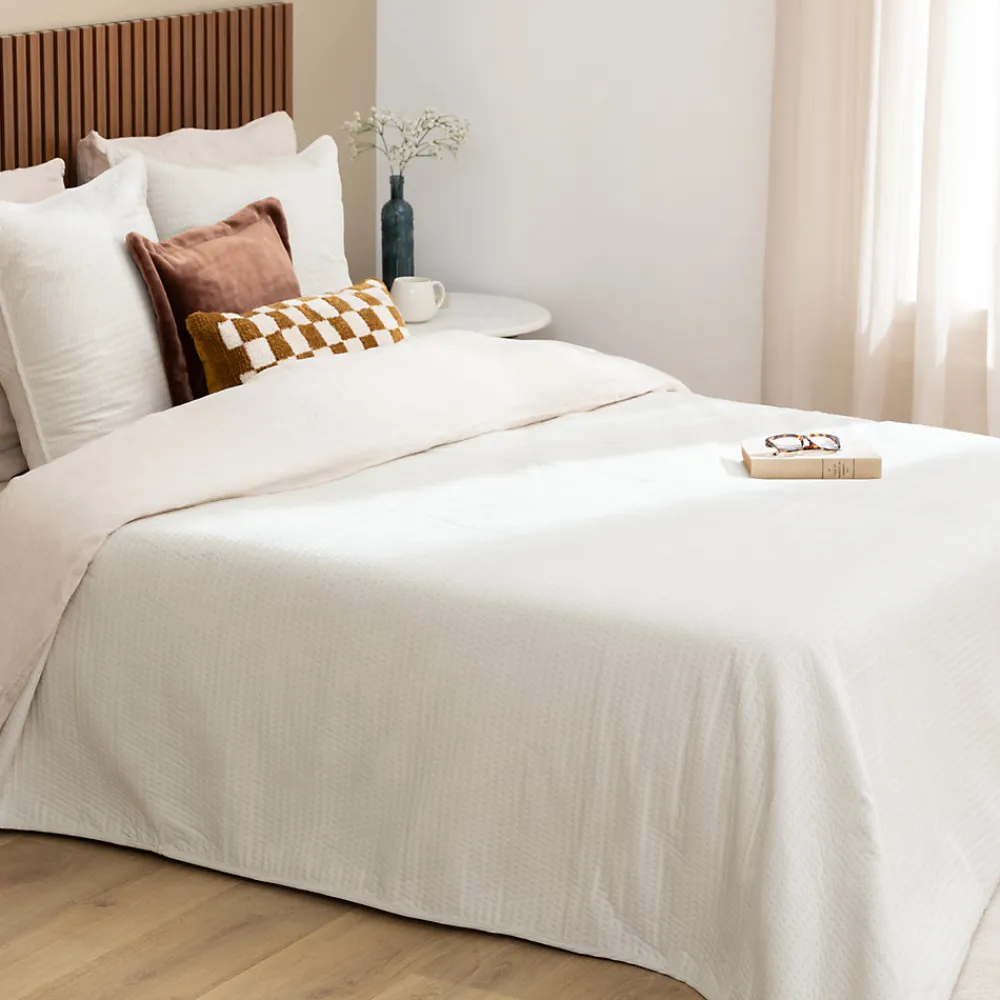 Dessus de lit Lilou ivoire 260x240cm - Atmosphera>Atmosphera Créateur D'Intérieur Sale