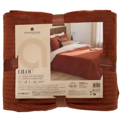 Dessus de lit Lilou terracotta 260x240cm - Atmosphera>Atmosphera Créateur D'Intérieur