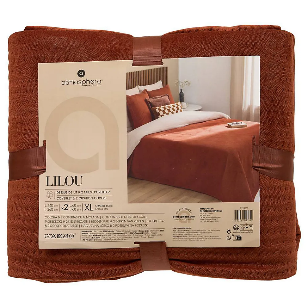 Dessus de lit Lilou terracotta 260x240cm - Atmosphera>Atmosphera Créateur D'Intérieur