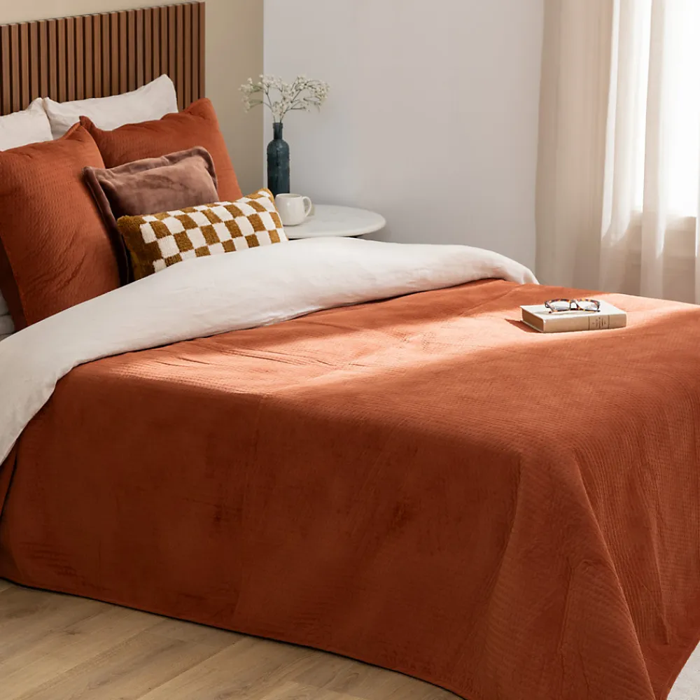 Dessus de lit Lilou terracotta 260x240cm - Atmosphera>Atmosphera Créateur D'Intérieur